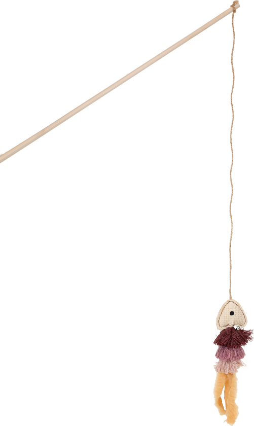 Naturlig Bob kattestang, 4,5x40x2cm, Brun - Katt - Halsbånd og seler - Halsbånd - Pritax