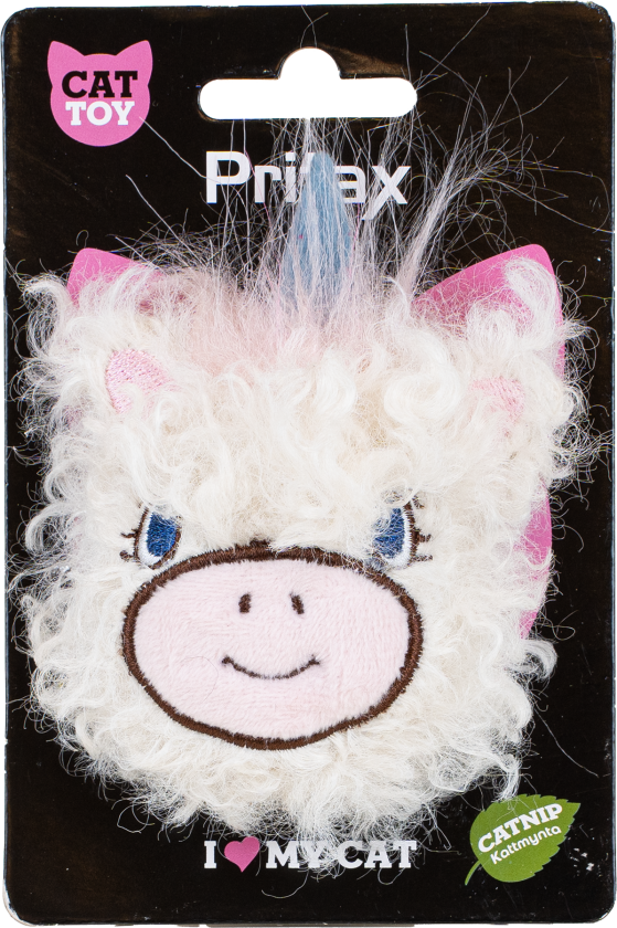 Katteleketøy Enhjørninghode Elin, 8x12x2,5cm, Flerfarget - Katt - Halsbånd og seler - Seler - Pritax