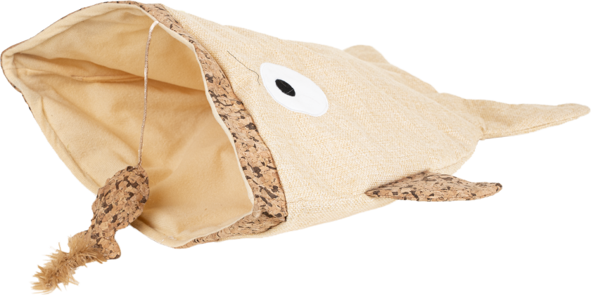 Kattelekesekk Natural Danny, 46x39x2cm, Brun - Katt - Leker - Pritax