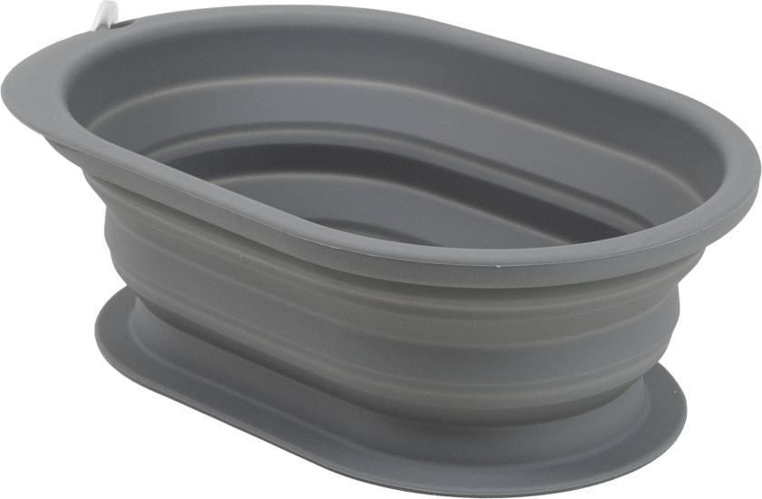 Sammenleggbar reiseskål Spaniel Soft Grey L/XL 900 ml, 21x13,5 cm - Hund - Utstyr - Skåler og flasker - Selected by ZOO