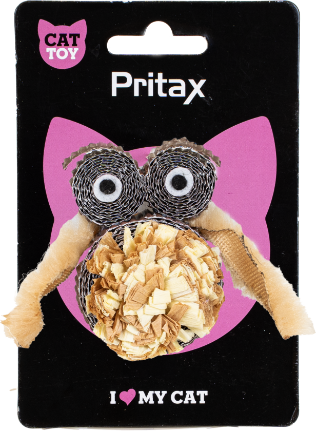 Bilde av Katteleke Natural Maggan, 7x9x1,5cm, Brun - Katt - Halsbånd og seler - Seler - Pritax