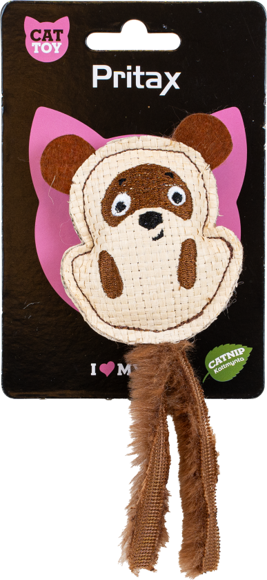 Katteleke Natural Hulda, 7x15x2cm, Brun - Katt - Halsbånd og seler - Seler - Pritax