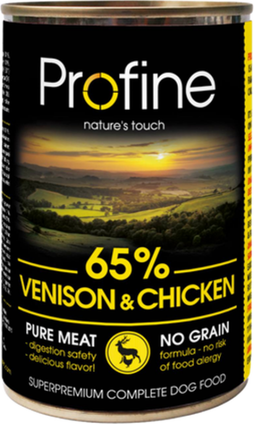 Våtfôrbokser til hund 65 % vilt og kylling 400 g - Hund - Hundefôr - Våtfôr - Profine