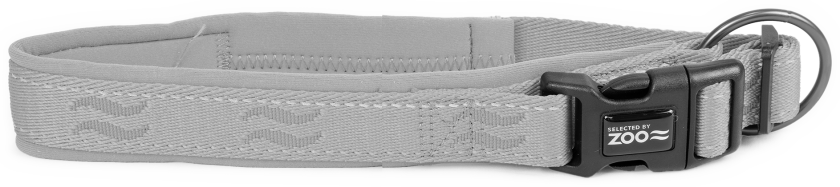 Hundehalsbånd Rufus justerbart 25 mm x 45-55 cm grå - Hund - Halsbånd og seler - Selected by ZOO