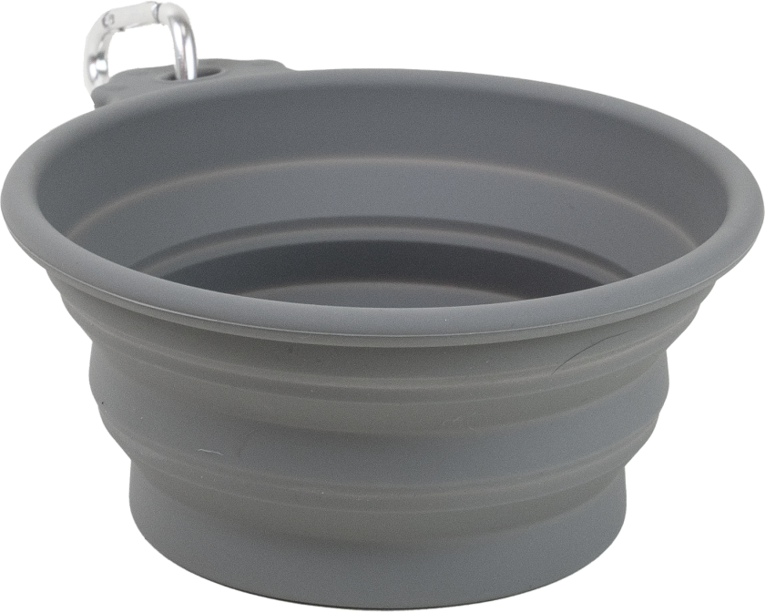 Sammenleggbar reiseskål Soft Grey L 700 ml, 17x15 cm, sammenleggbar - Hund - Utstyr - Skåler og flasker - Selected by ZOO
