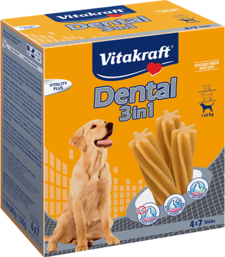 Dental Care 3 i 1 Dog 28-pakning - Hund - Hundesnacks - Vitakraft