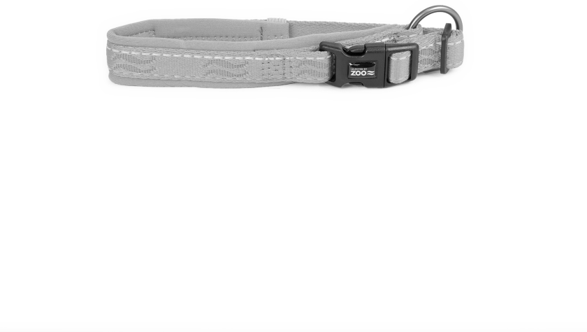 Hundehalsbånd Rufus justerbart 15 mm x 25-35 cm grå - Hund - Halsbånd og seler - Selected by ZOO