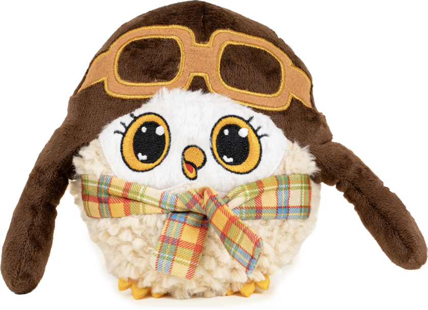 Hundeleketøy Ugle Herman, 15x15x4cm, Flerfarget - Hund - Hundeleker - Tøy- og plysjleker til hund - Pritax