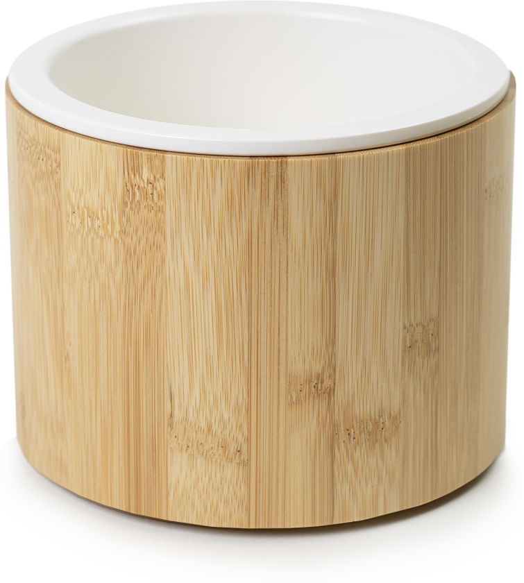 Matskål Bambus Ergo Hvit M 400ml 14x10cm 14x10cm - Hund - Utstyr - Skåler og flasker - Selected by ZOO