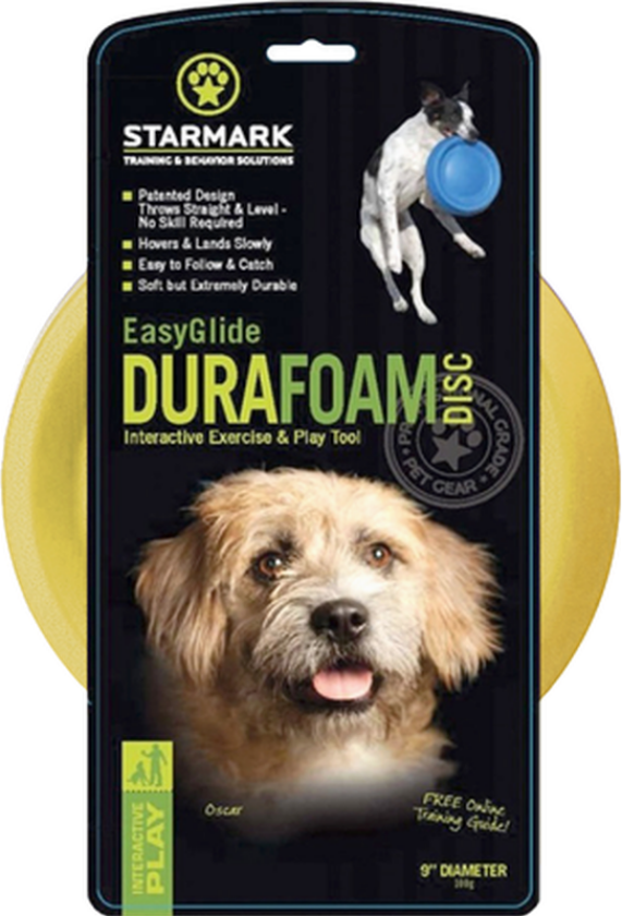 Easy Glide DuraFoam flygende skive - frisbee gul 23 cm - Hund - Hundeleker - StarMark