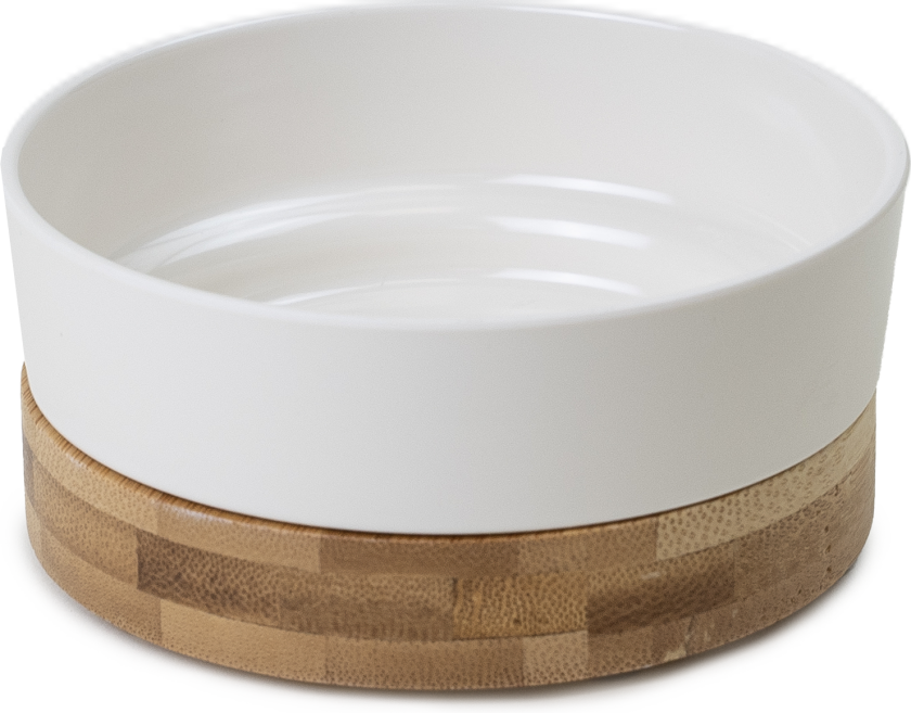 Matskål Bambus Hvit S/M 240ml 11x4cm 11x4cm - Hund - Utstyr - Skåler og flasker - Selected by ZOO