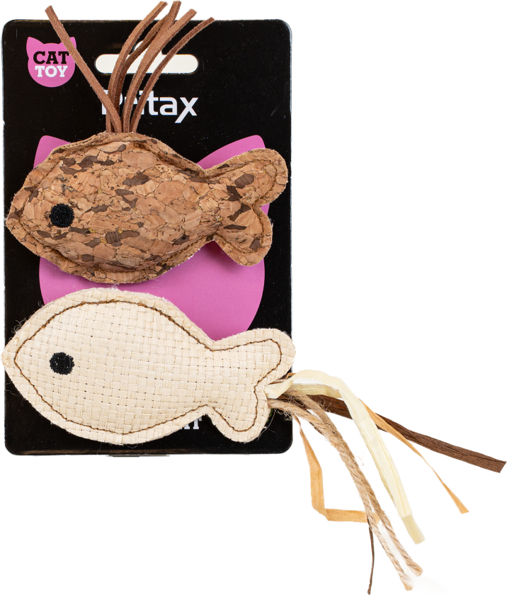 Katteleke Natural Alba, 10x10x1,5cm, Brun - Katt - Halsbånd og seler - Seler - Pritax