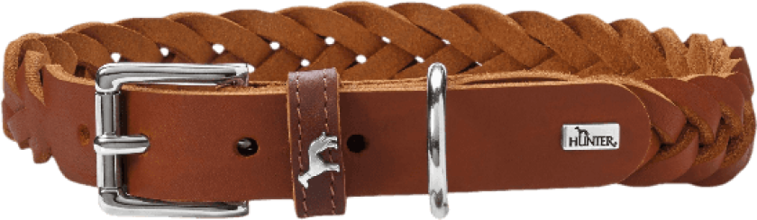 Dog Collar Solid Education Special Cow Leather Cognac S 45cm - Hund - Halsbånd og seler - Hunter