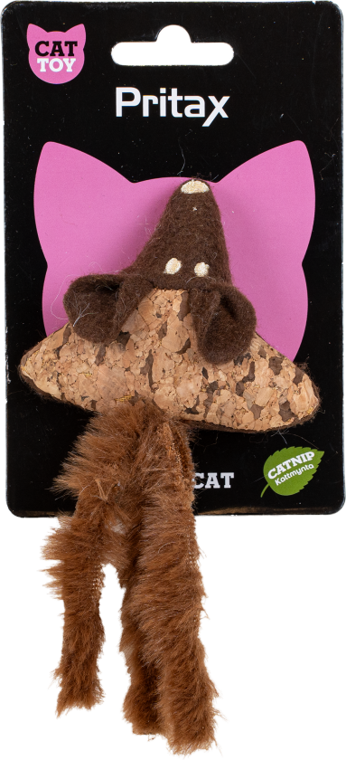 Katteleke Natural Adele, 9x13x2cm, Brun - Katt - Halsbånd og seler - Seler - Pritax