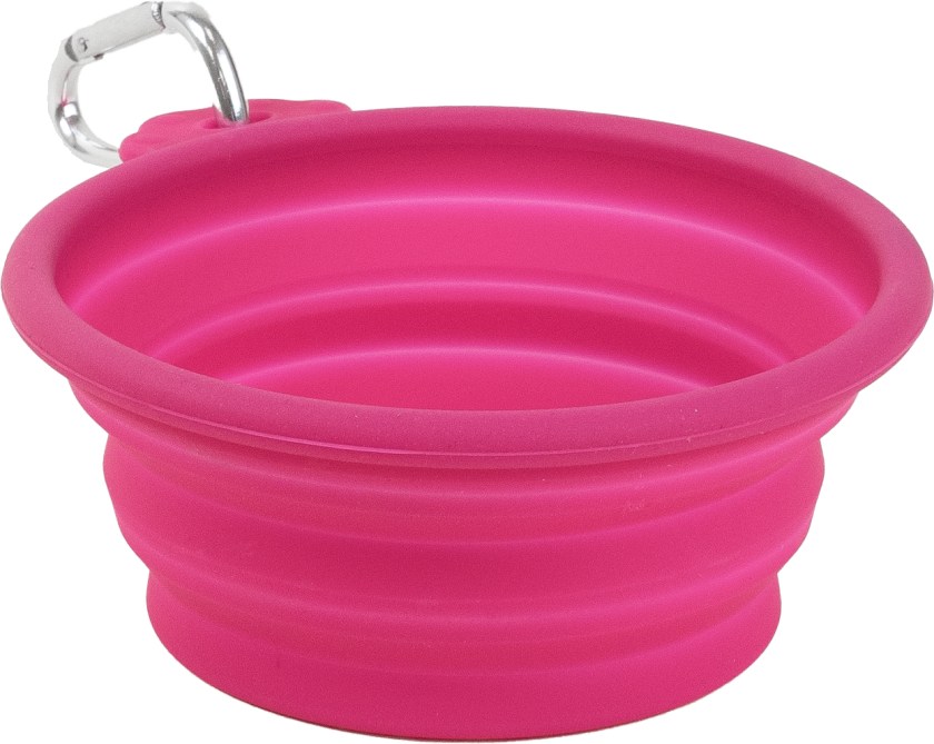 Sammenleggbar reiseskål Soft Rosa M/L 400 ml, 14x12,5 cm, 14x12,5 cm - Hund - Utstyr - Skåler og flasker - Selected by ZOO