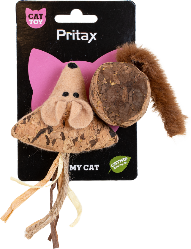 Katteleke Natural Ada, 9x15x2cm, Brun - Katt - Halsbånd og seler - Seler - Pritax