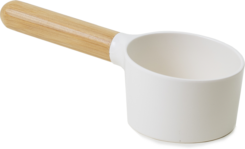 Fôrbøtte Bambus 120 ml, hvit S - Hund - Utstyr - Skåler og flasker - Selected by ZOO