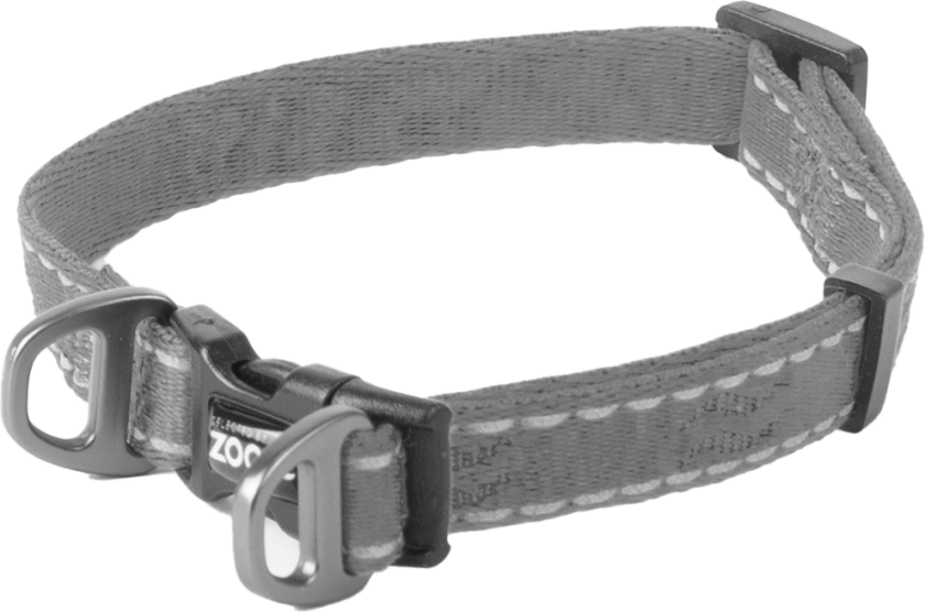 Bilde av Hundehalsbånd Rufus justerbart, 10 mmx22-35cm, Grå - Hund - Halsbånd og seler - Selected by ZOO