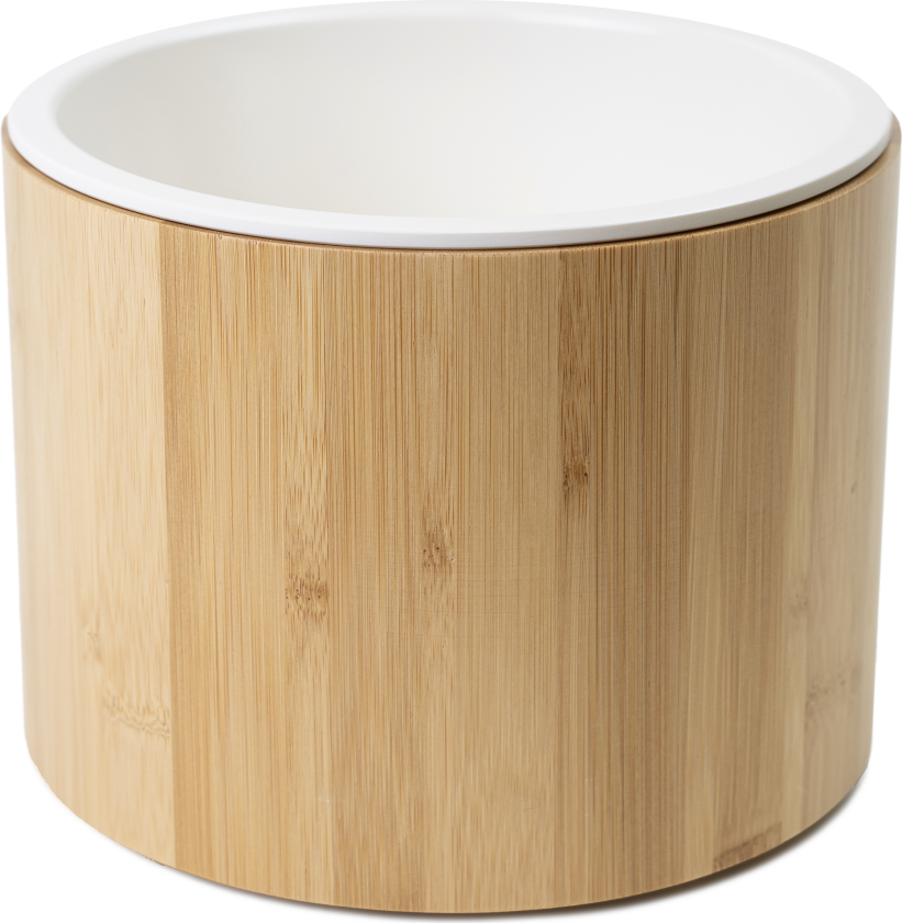 Bilde av Matbolle Bambus Ergo Hvit XL 1500ml 22x15cm - Hund - Utstyr - Skåler og flasker - Selected by ZOO