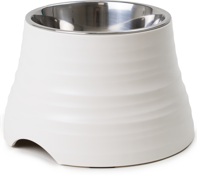 Matskål Ripple Ergo Hevet Matskål Hvit M/L, 400ml, 19x18,5x12cm - Hund - Utstyr - Skåler og flasker - Selected by ZOO