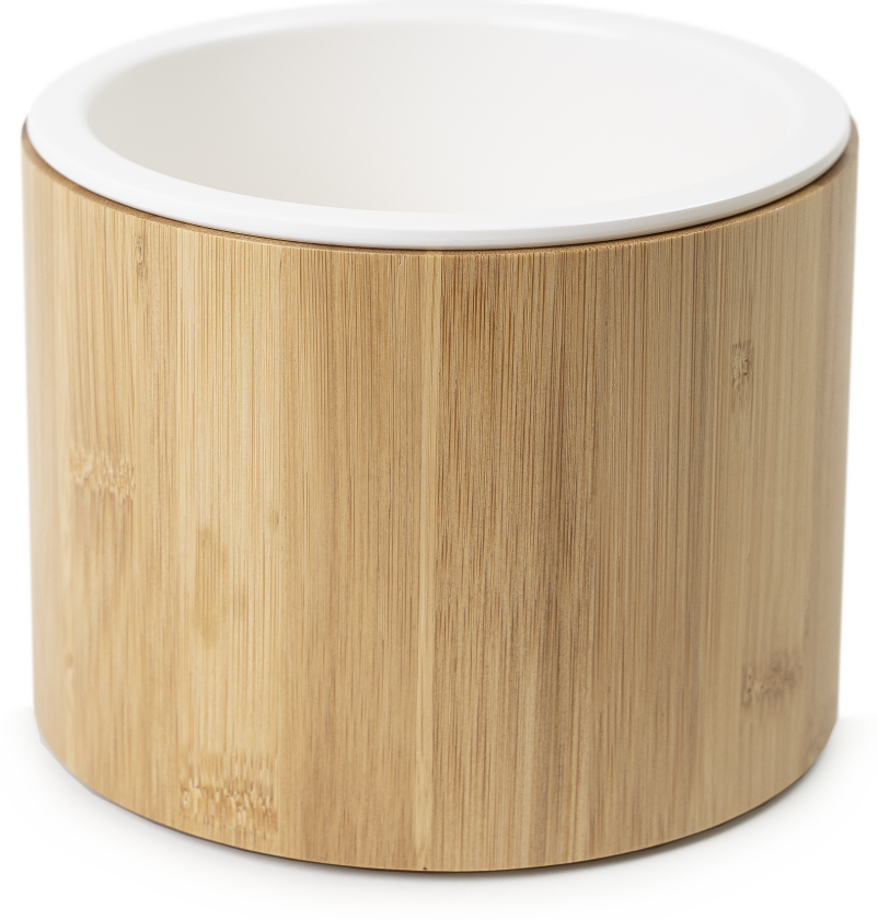 Matbolle Bambus Ergo Hvit L 800ml 17x12cm - Hund - Utstyr - Skåler og flasker - Selected by ZOO