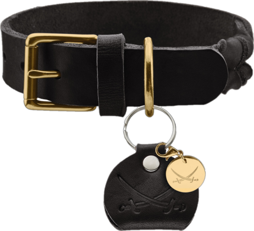 Hundehalsbånd Sansibar Massivt kuskinn svart M 55cm - Hund - Halsbånd og seler - Hunter