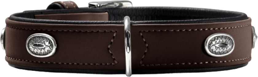 Halsbånd Softie Stone 45/S-M Kunstskinn brun/svart - Hund - Halsbånd og seler - Hunter