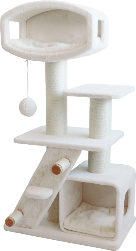 Bilde av Klorebrett Broad Peak, 80x48x150cm, Off white - Katt - Kattemøbler - Kloremøbler - Selected by ZOO