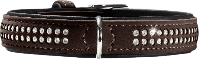 Hundehalsbånd Softie Deluxe Kunstskinn Brun/Svart S-M 45cm - Hund - Halsbånd og seler - Hunter