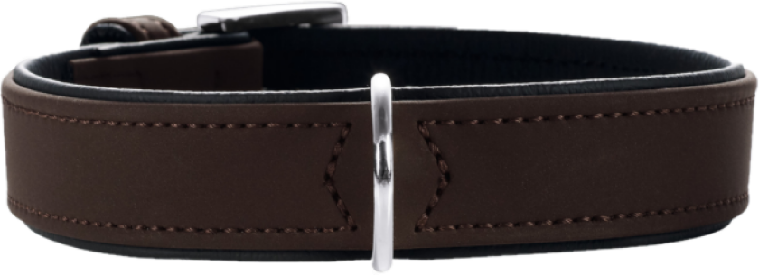 Hundehalsbånd Softie Kunstskinn Brun/Svart XS-S 40cm - Hund - Halsbånd og seler - Hunter