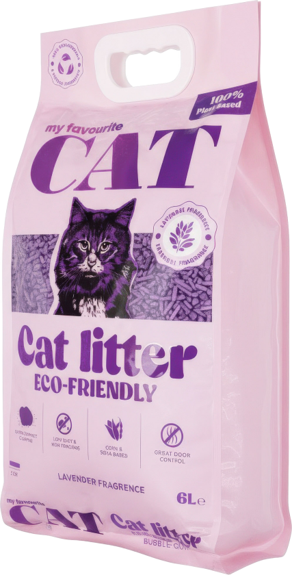 Eco-Friendly Cat Litter 6L - Lavender - Katt - Toalett og kattesand - Kattesand - My favourite CAT