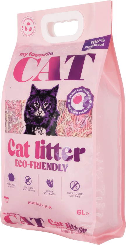 Eco-Friendly Cat Litter 6L - Bubble-gum - Katt - Toalett og kattesand - Kattesand - My favourite CAT