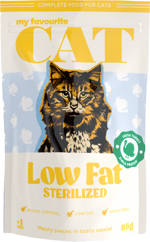 Kalkunposer 85 g - Katt - Kattefôr - Våtfôr - My favourite CAT