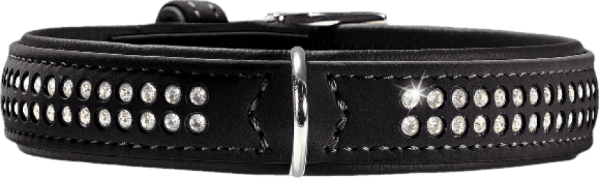 Hundehalsbånd Softie Deluxe kunstskinn Sort XS-S 40cm - Hund - Halsbånd og seler - Hunter