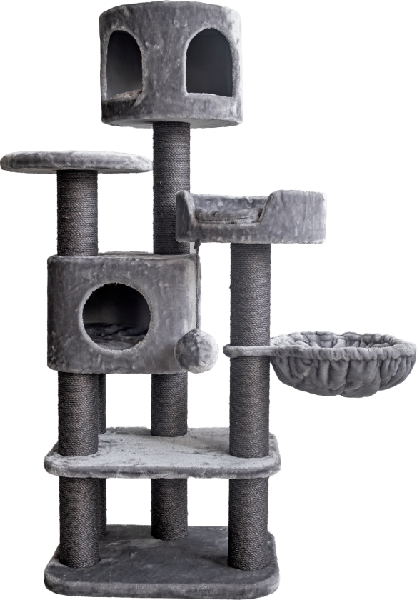 Bilde av Klorebrett Alps, 65x50x156cm, Grå - Katt - Kattemøbler - Kloremøbler - Selected by ZOO