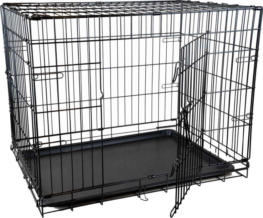 Stålbur Fido, XL, 118x78x85cm, Svart - Hund - Hundebur - Aluminiumsbur - Pritax