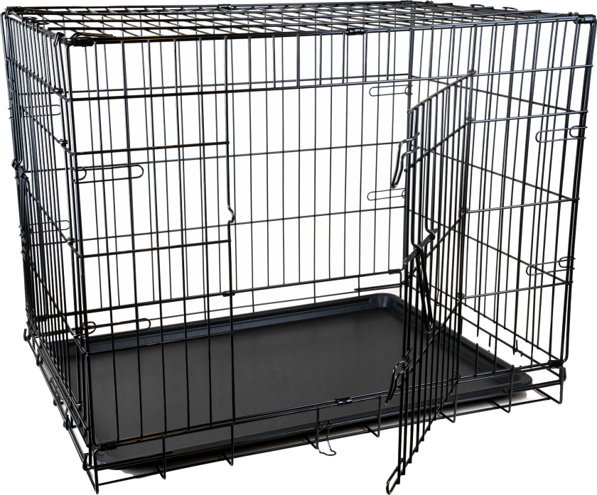 Stålbur Fido, M/L, 87x58x67cm, Svart - Hund - Hundebur - Aluminiumsbur - Pritax