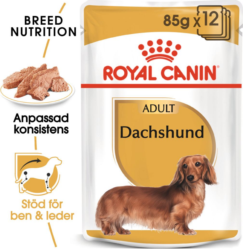 Dachshund Adult Våtfôr for hunder 85 g x 12 stk - Hund - Hundefôr - Våtfôr - Royal Canin