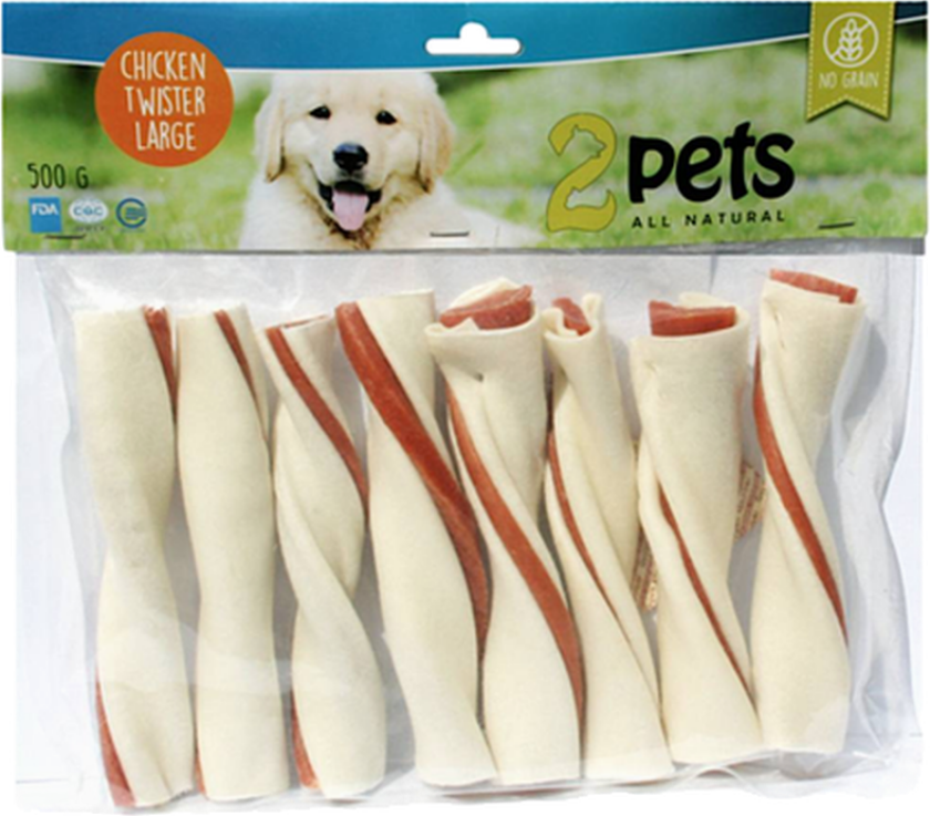 Tuggtwister kylling 80 g - Hund - Hundesnacks - 2 pets