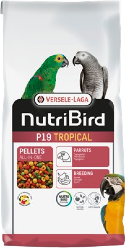 Bilde av NutriBird P19 Tropical (papegøye) 10 kg - Fugl - Fuglefôr - Versele-Laga
