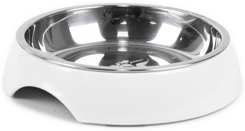 Kattmatskål Solid Vit S/M, 200ml, 14x14x3cm - Katt - Matplassen - Matskål og vannskål til katt - Selected by ZOO