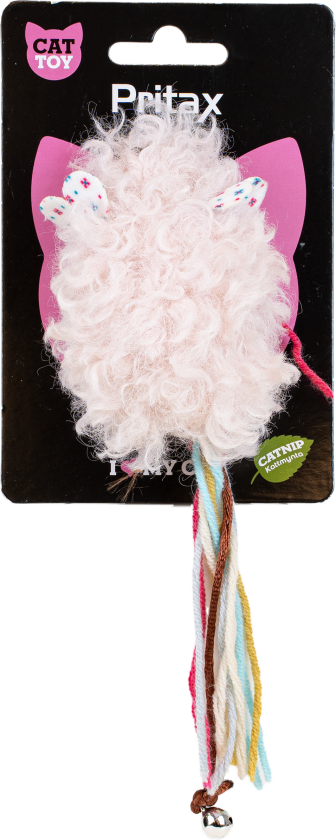 Katteleke Mus Ulla, 18x5x4cm, flerfarget - Katt - Halsbånd og seler - Seler - Pritax