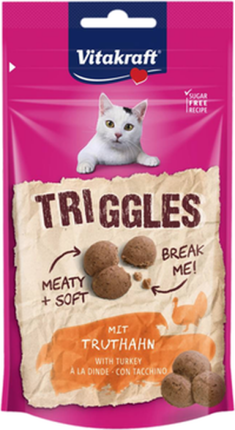 Triggles Kattegodbiter med kalkun - Kattegodbiter med kalkun 40g - Katt - Kattesnacks - Vitakraft