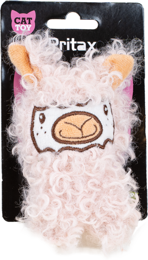 Katteleke Alpaca Anna, 7x14x2,5cm, flerfarget - Katt - Halsbånd og seler - Seler - Pritax