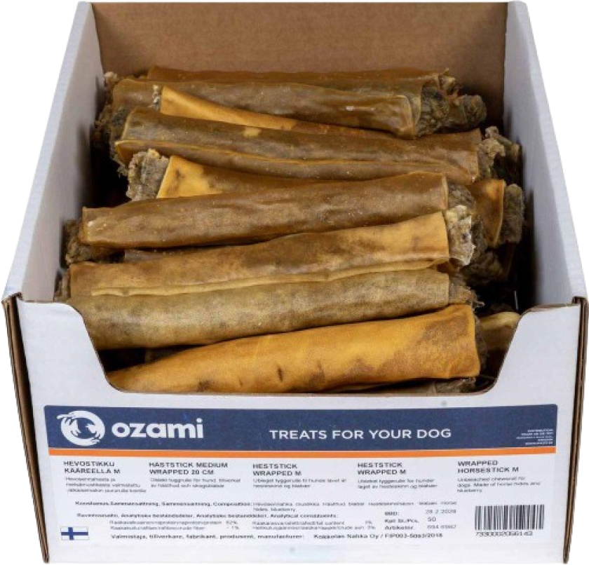 Hestepinner Medium innpakket 20 cm - Hund - Hundesnacks - Ozami