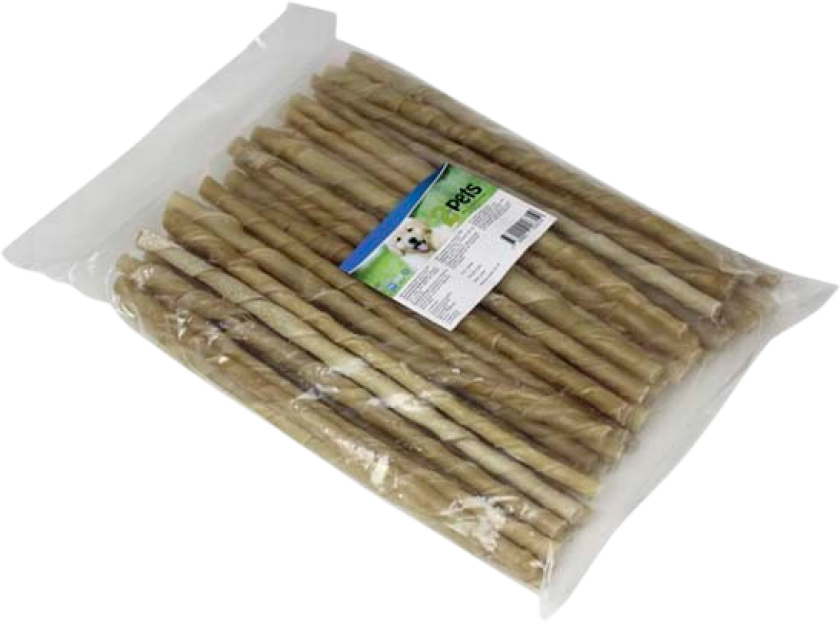 Tyggepinne vridd 24 cm/ 9-10 mm, 50-pk. - Hund - Hundesnacks - 2 pets