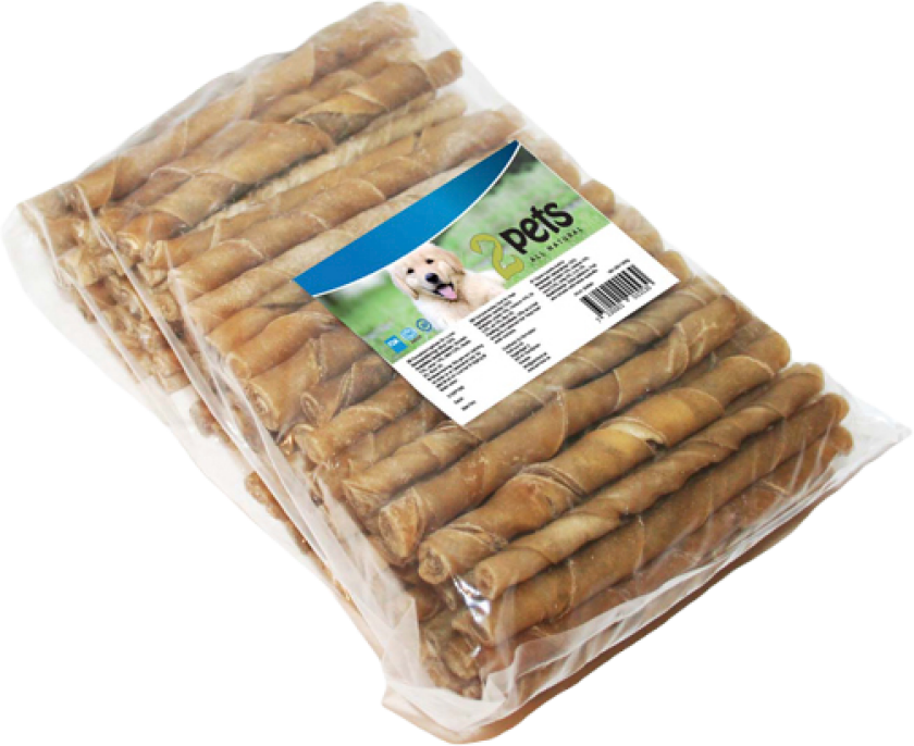 Tyggepinne vridd 12 cm / 9-10 mm 100-pakning - Hund - Hundesnacks - 2 pets