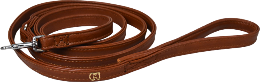 Hundkoppel/Kattkoppel Skinn Cognac 180 cm, 20 mm - Hund - Kobbel og bånd - Leiebånd - Gustaf och Evita