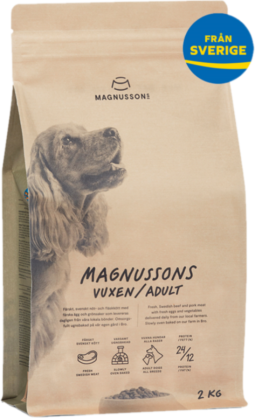 Voksen - 2 kg - Hund - Hundefôr - Tørrfôr - Magnussons