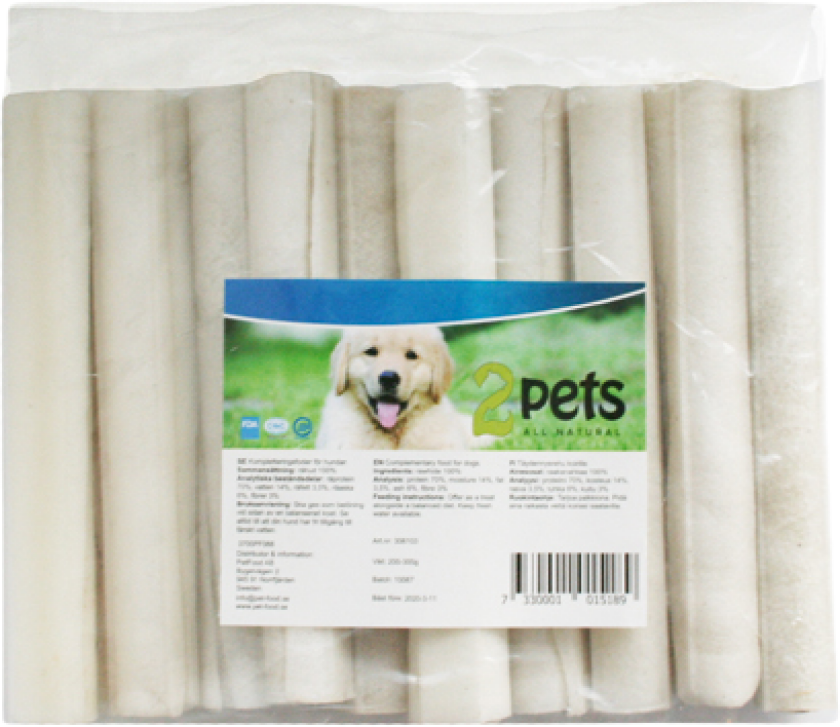 Sleperulle hvit 12,5 cm/15 mm 10-pakning - Hund - Hundesnacks - 2 pets